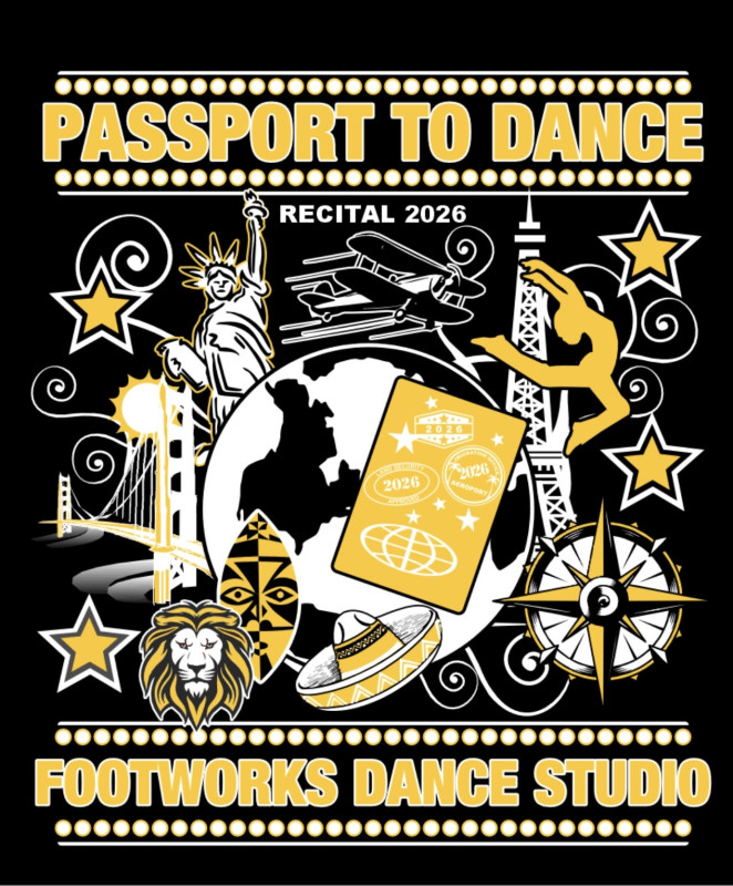 2026 Footworks Dance Studio recital poster
